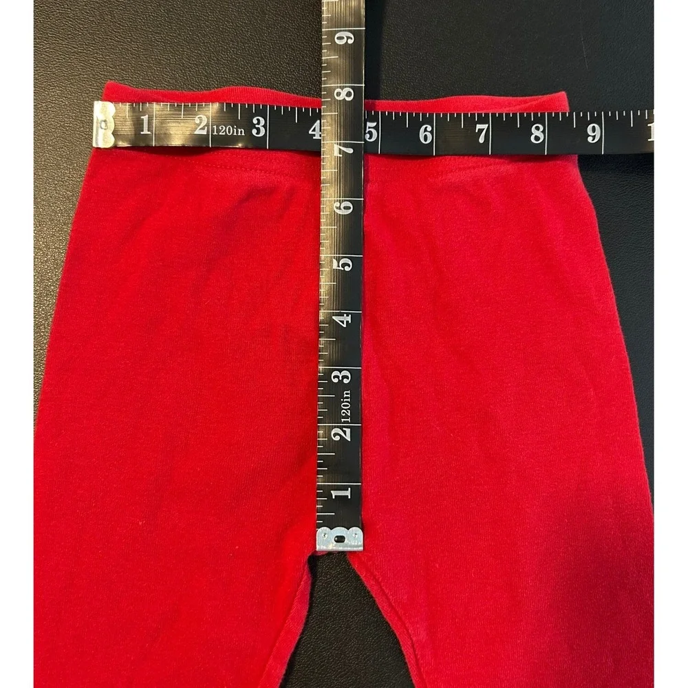 Old Navy Toddler Pajama Pants Red Snug Fit Leggings 4T Solid Red Cuffs 1503
